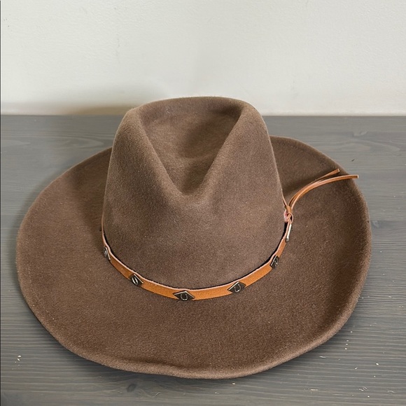 Outback Trading Company Wool Tassy Crusher Cowboy Hat UPF Protection Brown S/M - Picture 1 of 14